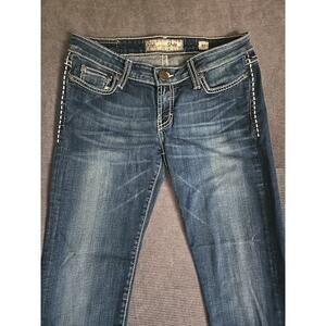 BKE Jeans Womens Size 27 Blue Stella Cropped Straight Leg Stretch